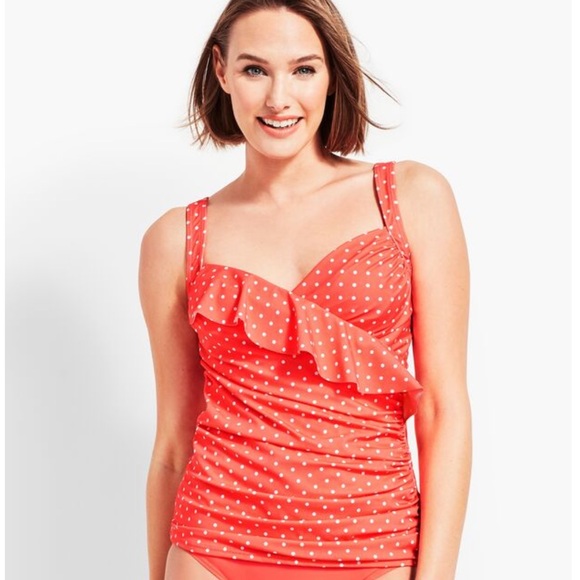 Talbots Ruffle Tankini Swim Top - Picture 2 of 6
